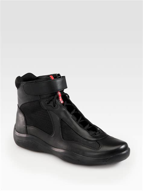 high top prada mens shoes|prada shoes men high top.